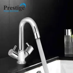 Prestige Dove Brass Chrome Finish Center Hole Basin Mixer image 4