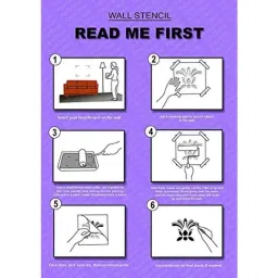 Kayra Decor 16x24 inch PVC Square Box Wall Design Stencil, KHSNT195 image 3