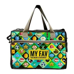 My Fav 40L Polyester Diagonal Print Cabin Size Duffel Travel Bag, MFCB011-picture-16