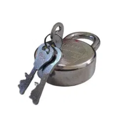 B K Jagan &a; Co Iram 65mm Iron Silver Hardened Padlock with 3 Keys image 3