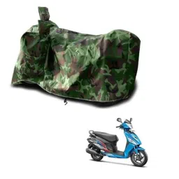 Kozdiko Polyester Jungle Print Waterproof Bike Body Cover with Mirror Pockets &a; Buckle Belt for Hero Maestro Edge 110-picture-23