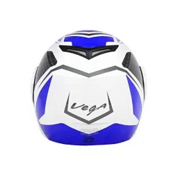 Vega Crux DX Checks Dull White &a; Blue Full Face Helmet, Size: M image 4