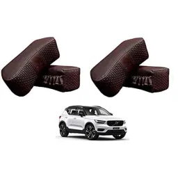 Kozdiko 4 Pcs CV Designer Cola Leatherite Neck Rest Car Cushion Pillow Set for Volvo XC40-picture-21