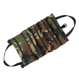 Pahal 49x29cm 5 Pockets Nylon Zipper Roll Up Wrench Pouch Tool Bag image 3