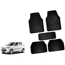 Auto Pearl 5 Pcs Polyester Black Car Floor Carpet Set for Maruti Suzuki 800-picture-17