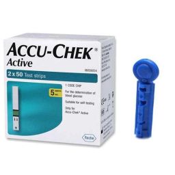Accu-chek Active 100 Test Strips &a; Euroclix 25 Pcs 30 Gauge Blood Lancet Box-picture-15