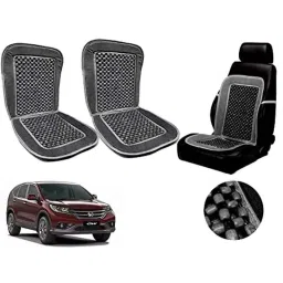 Auto Pearl PU, Velvet &a; Wooden Beads Grey Rectangular Seat Cushion for Mercedes Benz CR-V (Pack of 2 )-picture-17