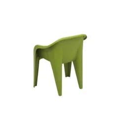 Supreme Futura Contemporary Design Plastic Mehndi Green Chair with Arm (Pack of 2) image 3