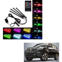 Kozdiko 4-in-1 12 LED Atmosphere Interior Decorative Foot Strip Light Set for Mahindra Alturas G4-picture-22