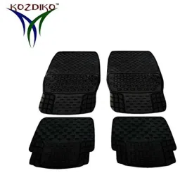 Kozdiko 4 Pcs PVC &a; Rubber Black Car Floor Mat Set for Mercedes Benz E-Class image 2