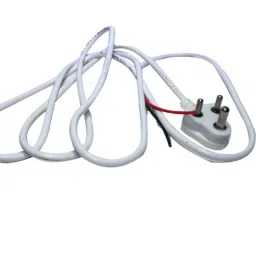 Super GEC 1 Sqmm 3 Pin 2 Core AC PVC White Power Cable, Length: 2.25 m-picture-25
