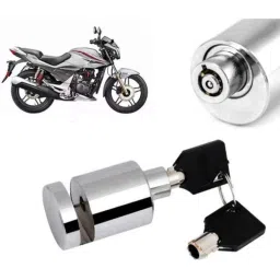 Auto Pearl Stainless Steel Silver Heavy Duty Anti Theft Motorcycle Disc Brake Lock, Lock-181-picture-12