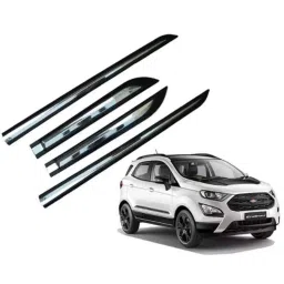 SureStrive 4 Pcs Black &a; Silver Side Door Car Beading Set for Ford Ecosport Old Model image 1