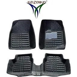 Kozdiko 3 Pcs 5D Black Car Foot Mat Set for Mahindra Xuv 500, koz_76899 image 2