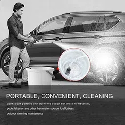 TEXUM TX-BPW1 40bar 240lph Black Portable Battery Pressure Car Washer with Accessories image 5