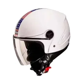 Studds Track Expanded Polystyrene White With American Flag Open Face Open Face Helmet, Size: Xtra Large-picture-44