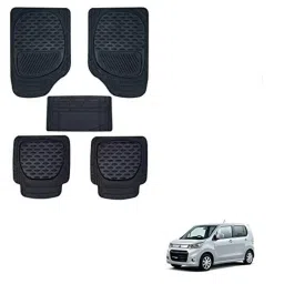 Kozdiko 6255 5 Pcs Rubber &a; PVC Black Heavy Car Foot Mat Set for Maruti Suzuki WagonR Stingray-picture-29