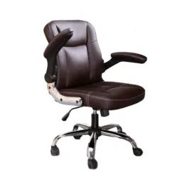 Oakcraft Stratos Leatherette Brown Medium Back Ergonomic Office Chair, OC-01-picture-10
