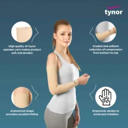 Tynor Compression Garment Arm Sleeve, I74CAH, Size: Large (Normal) image 3