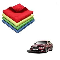 Kozdiko 40x40cm 300GSM Microfiber Cleaning Cloth for Skoda Superb (Pack of 4)-picture-27