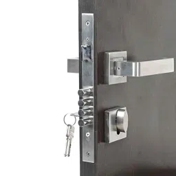 Handle Waala Rose Lumbretta-R-BSK 60mm Stainless Steel Silver One Side Key Mortise Door Lock Set-picture-44