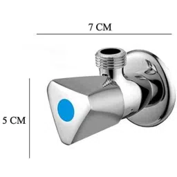 Spazio Stainless Steel Chrome Finish Tripod Angle Valve with Wall Flange (Pack of 9) image 3