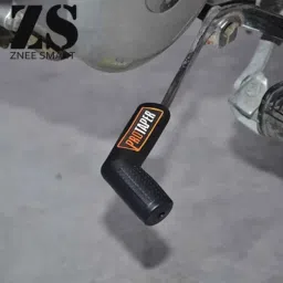 Znee Smart Rubber Black &a; Orange Motorcycle Gear Shiftier Sock Boot &a; Shoe Protector Shift Cover for Yamaha FZS 25 image 2