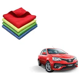 Kozdiko 40x40cm 300GSM Microfiber Cleaning Cloth for Toyota Etios Platinum (Pack of 4)-picture-16