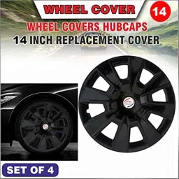 Auto Pearl 4 Pcs 14 inch ABS Black Car Wheel Cover Set for Honda Amaze Type 1 image 4