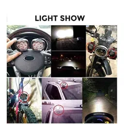 Kozdiko 2 Pcs Sheen 15W 9 LED 6000k Transformer Bumble Bee Style LED Fog Light Set for Bajaj Pulsar Vs 400, koz_81370 image 3