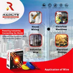 RADILITE 2.5 Sqmm Red Single Core HRFR Multistrand PVC Insulated Housing Wire, RAD 005B, Length: 45 m image 5