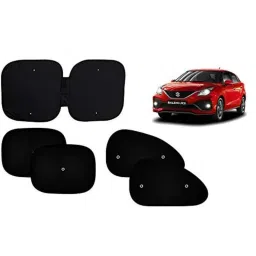 Auto Pearl 5 Pcs PVC &a; Mesh Black Window &a; Front Sun Shade Set for Maruti Suzuki Baleno RS 2019, Chipkoo_4Plus1_BalenoRS2019-picture-30
