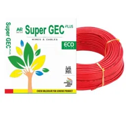 Super GEC Eco 1 Sqmm Single Core Red FR PVC Multi Strand House Wiring Cable, Length: 90 m-picture-46