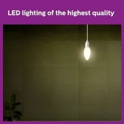 Philips Filament Candle 4W E27 6500K Cool Day White LED Bulb (Pack of 4) image 4