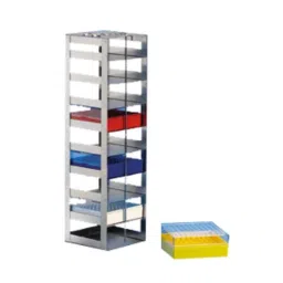 Tarsons 140x140x225mm Stainless Steel Vertical Rack for Chest Freezers with Locking Rod, 115001-picture-11