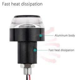 JBRIDERZ 2 Pcs Handle Weight Bar White Yellow LED Indicator Set for Bajaj Platina 100 DTS-i image 2