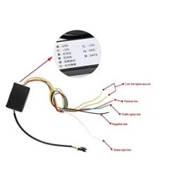 Kozdiko 12V Plastic Ice Blue &a; Red Multipurpose Strip Light for Hyundai Elantra image 2