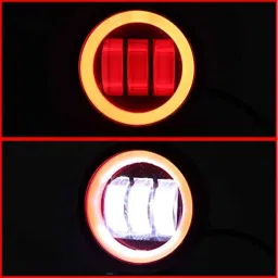 AllExtreme Exr30F2 Led Fog Light Spot Beam 20W Projector Lens Heavy Duty Waterproof Driving Lamp For Motorcycle Bike Car Suv (Yellow &a; White), (Pack of 2) image 4