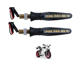 Kozdiko 4 Pcs Plastic Front &a; Rear Side Sleek Yellow Bike Indicator Set for Ducati 959 Panigale-picture-17