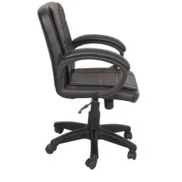 Caddy PU Leatherette Black Adjustable Office Chair with Back Support, DM 46 image 3