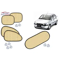 Auto Pearl 5 Pcs PVC &a; Mesh Beige Window &a; Rear Sun Shade Set for Ford Ikon-picture-25