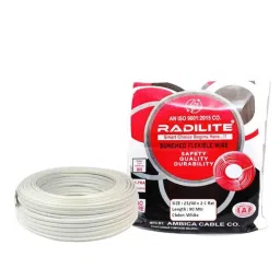 RADILITE 23/40 Two Core White HRFR PVC Insulated Flat Wire, Length: 90 m-picture-39