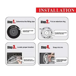 Auto Pearl 4 Pcs 14 inch ABS Black &a; Violet Car Wheel Cover Set for Ford Fiesta Classic image 5