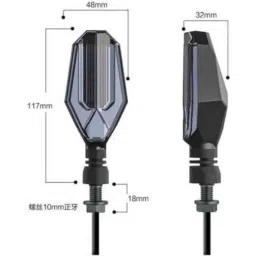 JBRIDERZ 4 Pcs U Type Style White Blue LED Indicator Set for TVS Victor GLX image 2