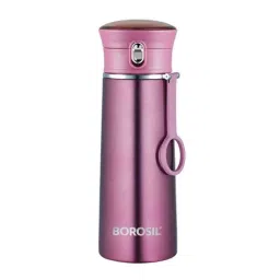 Borosil Travelease 360ml Stainless Steel Purple Hydra Vacuum Insulated Flask Water Bottle, BT360PE114-picture-14