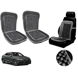 Auto Pearl PU, Velvet &a; Wooden Beads Grey Rectangular Seat Cushion for Audi S3 (Pack of 2 )-picture-11