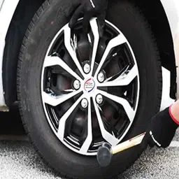 Auto Pearl 4 Pcs 15 inch Black ABS Press Type Hubcap Wheel Cover Set with Retention Ring for Toyota Yaris image 4