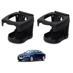 Kozdiko Plastic Black Foldable Car Drink Holder for Jaguar XF (Pack of 2)-picture-22