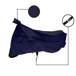 Riderscart Polyester Blue Waterproof Two Wheeler Body Cover with Storage Bag for Hero HF Dawn image 5