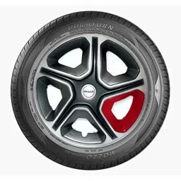 Prigan 4 Pcs 16 inch Polypropylene Grey, Silver &a; Red Press Fitting Car Wheel Cover Set for Toyota Corolla Altis image 3